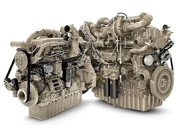 Große John Deere JD14- und JD18-Industriedieselmotoren.
